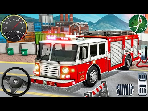 Fire Truck City Rescue Simulator - 911 US Emergency Fire Truck Driving 3D - Android Gameplay