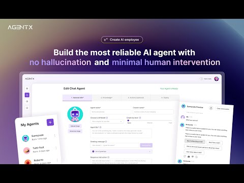 Introducing AgentX - Your One Stop AI Agent Build Platform