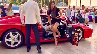 Najwspanialsze dziewczyny z luksusowymi samochodami w Monako 2023 | Supercars