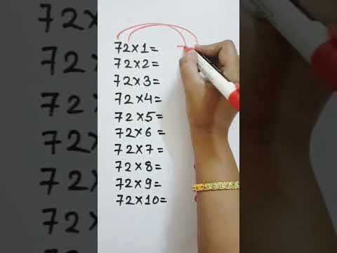 Table Of 72 #maths #vedicmaths