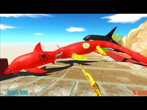FPS EXTREME DEATH CLIMB vs SUPERHEROES AQUATICS - Animal Revolt Battle Simulator