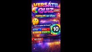 🔴 Versátil Quiz Ao Vivo |Perguntas de Conhecimentos Gerais, Games, Cinema e Cultura Pop!