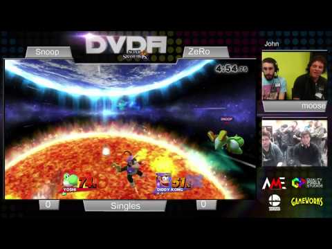 DVDA #6 Singles ZeRo (Diddy Kong) vs Snoop (Yoshi) Super Smash Bros. Tournament