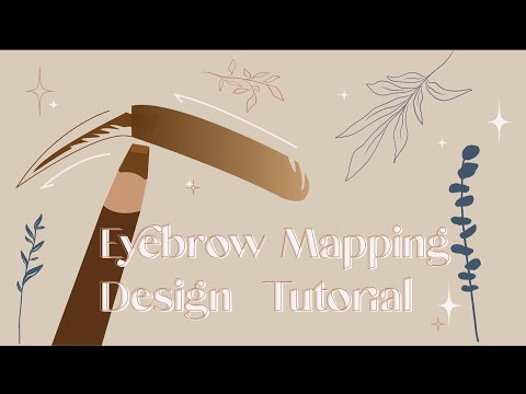 Effortless Pmu eyebrow Microblading or ombre brow mapping design before tattoo