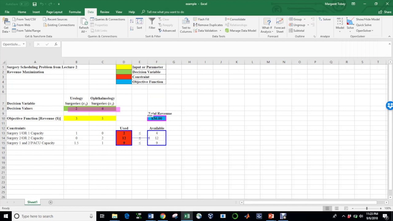 OpenSolver Installation and Example