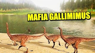 THE ISLE - Manada de GALLIMIMUS troleando REX | Gameplay Español
