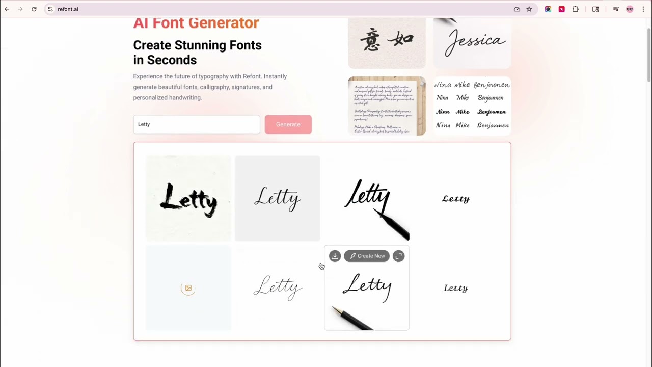 AI Font Generator | Refont
