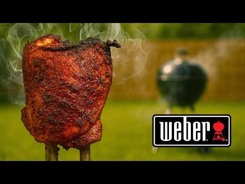 Grilled Chicken Thighs on the Weber Kettle with Chipotle-Lime Honey Glaze