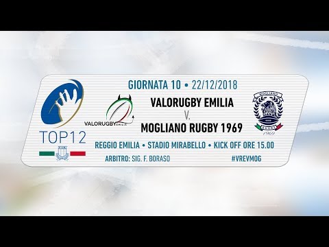 TOP12 2018/19, Giornata 10 - Valorugby Emilia v Mogliano Rugby 1969