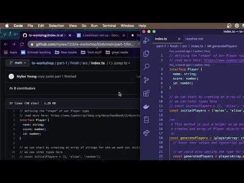 Refactoring a React app with Typescript with Myles Young