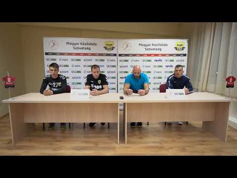 A SBS-Eger - Nyíregyházi KC elleni Ligakupa mérkőzést (33–24) követő sajtótájékozató