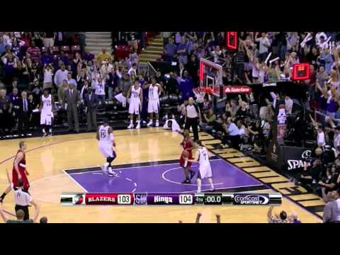 Marcus Thornton nice game winner vs. Portland (Apr 15, 2012)
