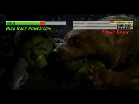 Hulk vs Gamma Dogs,,,with healthbars