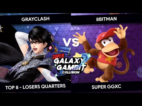 Super GGxC - Grayclash (Bayonetta) vs 8BitMan (Diddy Kong) -Top 8 - Losers Quarters