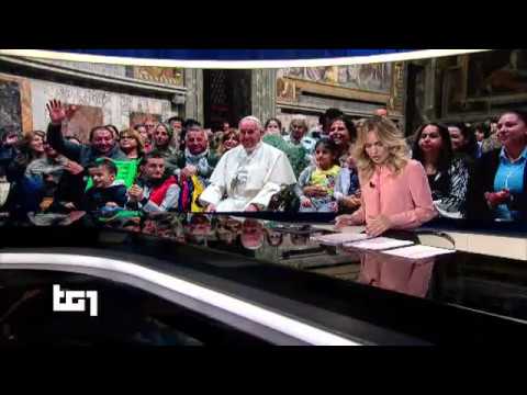 TG1+televideo 09/05/2019 PAPA AI ROM: "SOFFRO PER NOTIZIE SU VOI"