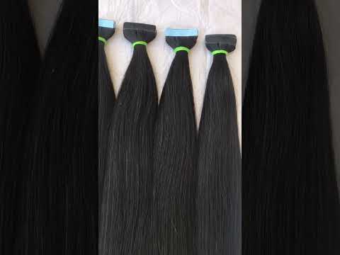 Temple Virgin Raw Straight 1B Color Tape Human Hair Extension