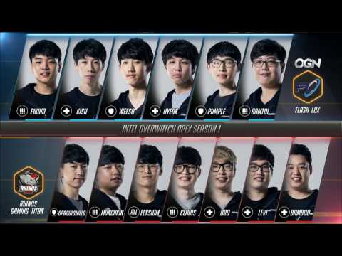 [ENG]Flash Lux VS  Rhinos  OVERWATCH APEX S1 2016-10-07