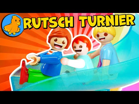 RUTSCH-TURNIER in LUXUSVILLA | Wer baut die größte Rutsche? | Playmobil Film Deutsch