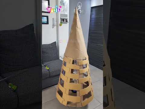 🎄 Hice mi ARBOLITO de NAVIDAD de CARTÓN 🎄#arbolitodenavidad #christmastree