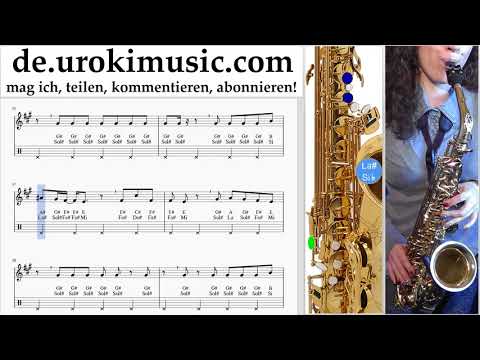 Saxophonunterricht (Alt) Ariana Grande - No Tears Left To Cry Noten Lernen um-ih995