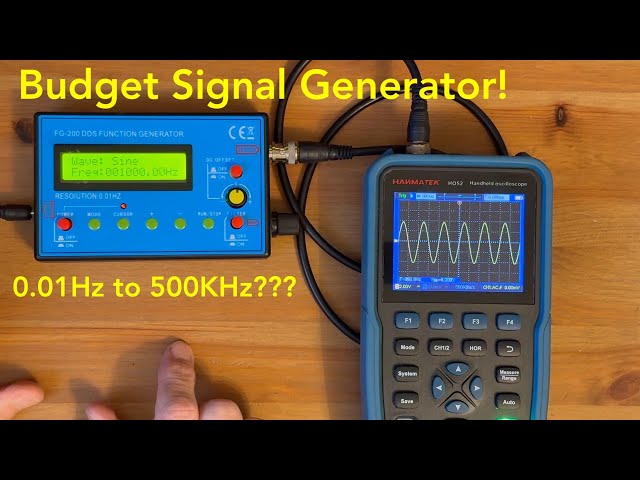 Vídeo relacionado con Fasizi Generador de señales con función DDS FG 200, módulo de Fuente de señal de 0,01 Hz a 500 KHz para Pruebas de Audio
