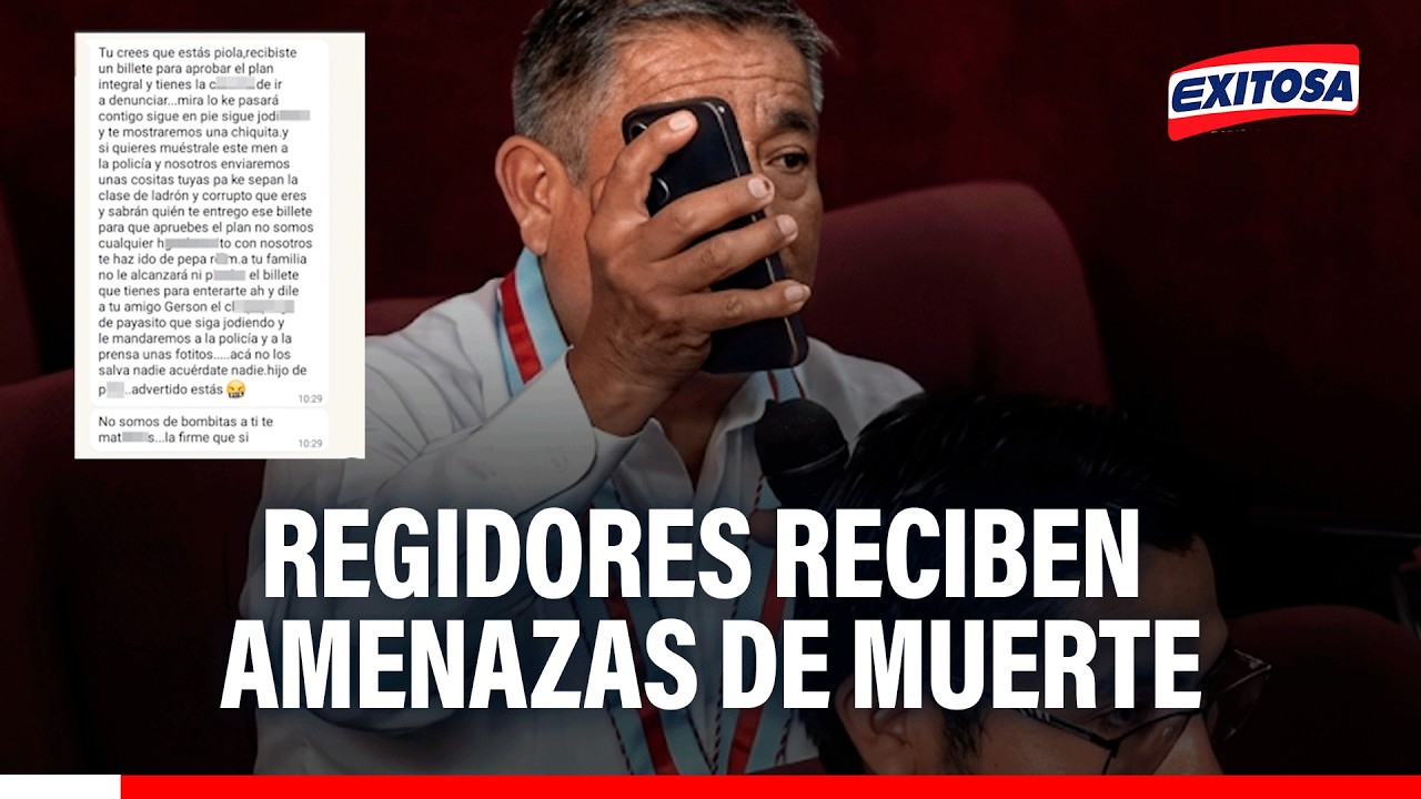 🔴🔵 A través de mensajes de textos y audios lo regidores de Huaura están siendo amenazados
