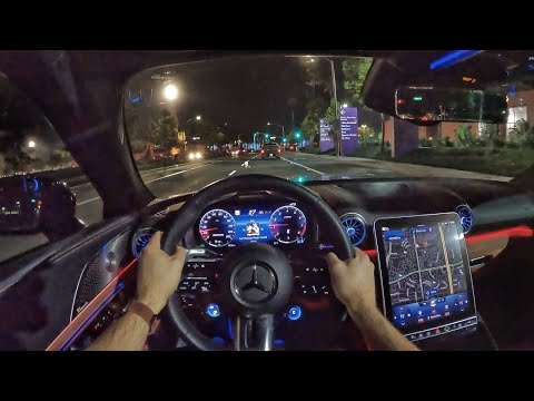 2023 Mercedes-AMG SL 63 POV Night Drive  (3D Audio)(ASMR)