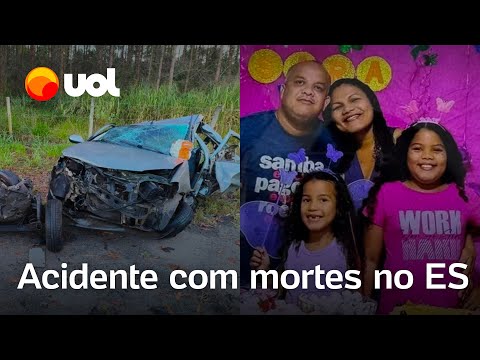 Acidente mata família no ES: Vídeo mostra momento em que caminhonete atinge carro na BR-101
