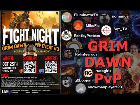 Grim Dawn PvP #3 - level 1 to 25 leveling VoD for the PvP Tournament on October 25th