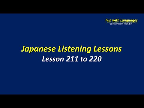 (Lesson 211 to 220) Elementary Japanese Listening Lessons