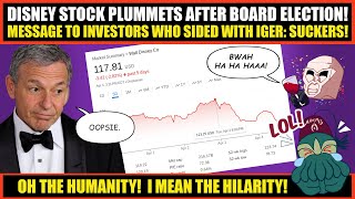 Disney Stock PLUMMETS | Iger WON The Disney Board Election...but Investors LOST | Hilarity ENSUES!