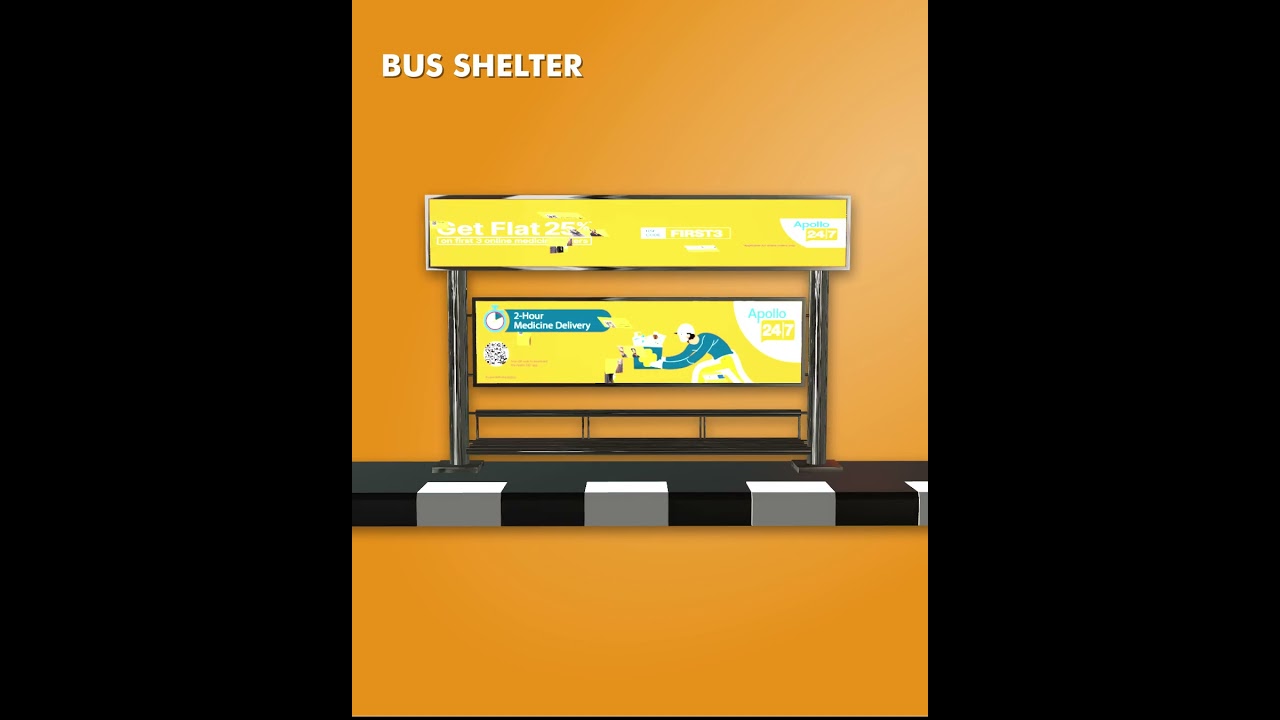 Bus shelter | Bus stop advertising #trendingreels #shorts #viral