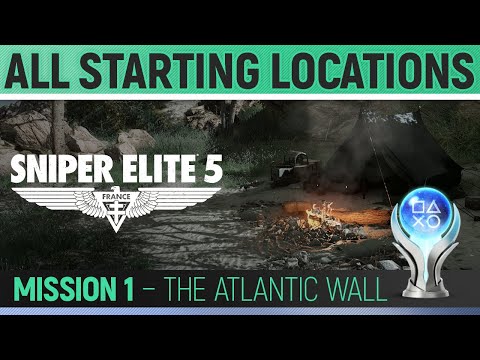 Sniper Elite 5 - Mission 1 - All Starting Locations 🏆 The Atlantic Wall