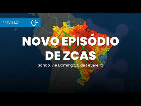 ZCAS (South Atlantic Convergence Zone) organizes over the weekend and increases the risk of persi...