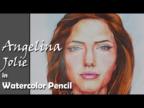 Mountains and Pine Tress Watercolor Pencil Landscape Drawing | steps to follow