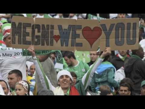 Waving the Algerian Flag World Cup 2010
