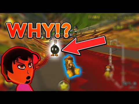 Trying not to RAGE in a Mario Kart Wii FFA