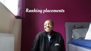 Ranking my physiotherapy student clinical rotations