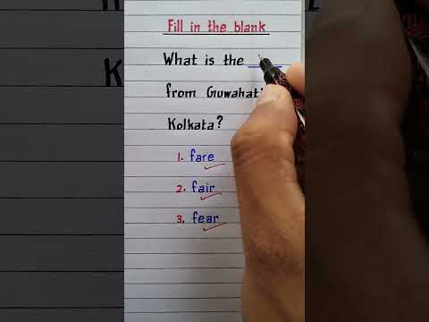 What is the ___ from Guwahati to Kolkata? | #grammar #vocabulary