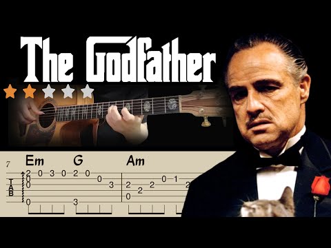 🔴THE GODFATHER Theme Song(Nino Rota)ㅣEasy Beautiful Fingerstyle Guitar TutorialㅣSimple Tabs