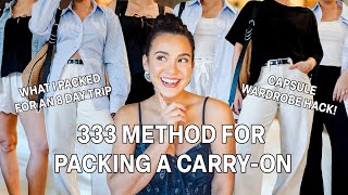 HOW TO PACK A CAPSULE WARDROBE IN A CARRY-ON SUITCASE! I TRIED THE TIKTOK VIRAL 333 CHALLENGE | 2025