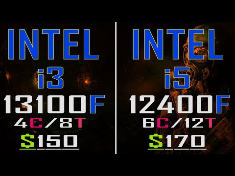 INTEL i3 13100F vs INTEL i5 12400F || PC GAMES TEST ||