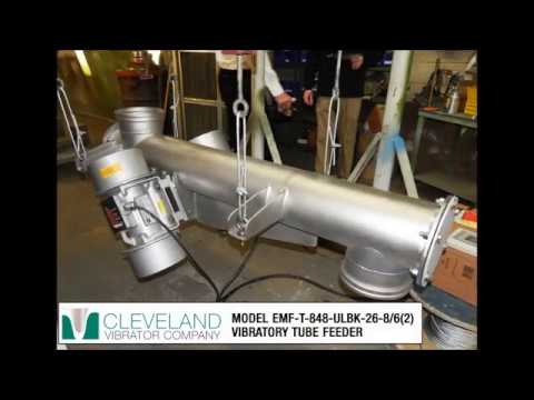 Explosion Proof Vibratory Tube Feeder for Plastic Powders - Cleveland Vibrator Co.