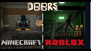 I REMADE Roblox DOORS Door 100 In Minecraft (ENDING CUTSCENE) #roblox #doors #minecraft