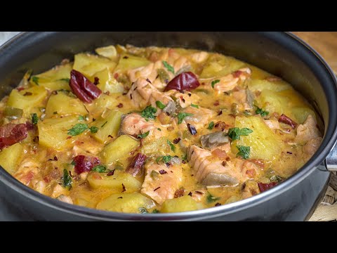 MARMITAKO de salmĂłn con patatas