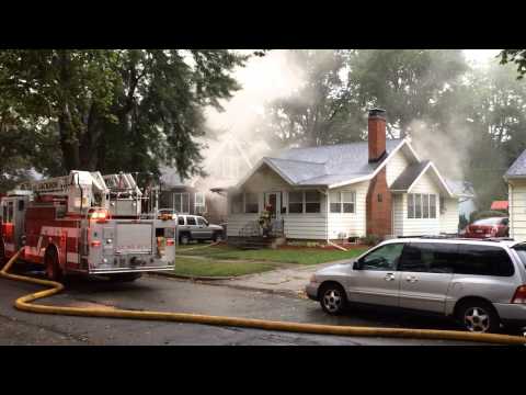 Smoke comes from Jackson house