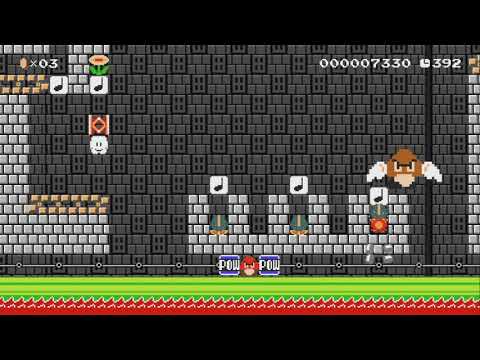 クリボーが主役の全自動　Auto 土管とドアは手動 by たか - SUPER MARIO MAKER - NO COMMENTARY 1bi