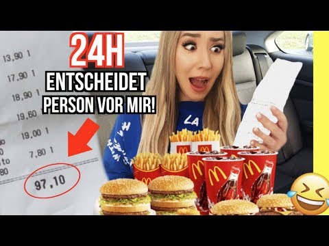 LASSE die PERSON VOR MIR für 24 STUNDEN ENTSCHEIDEN was ich ESSE! *Challenge 1* Video