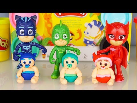 I PJ MASKS SUPER PIGIAMINI tornano BAMBINI con il pongo Play Doh! [Giochi creativi]