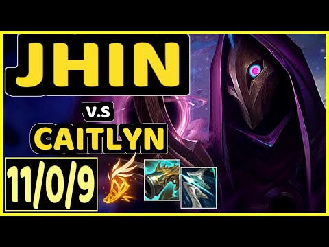 JHIN vs CAITLYN - 11/0/9 KDA BOTTOM ADC GAMEPLAY - EUW Ranked MASTER